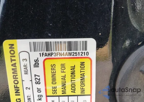 2010 Ford Focus Se из США, поврежденный, VIN 1FAHP3FN4AW251210